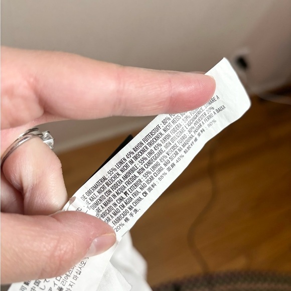 Endless Rose white Linen Blend Front-Slit Slim Midi Skirt size XS - Picture 6 of 7